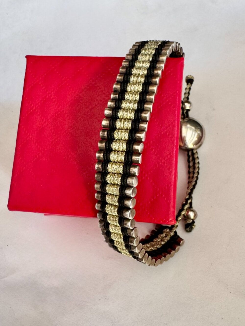 Links of London Sterling Silver Sweetie Woven Friendship Bracelet - Black Gold